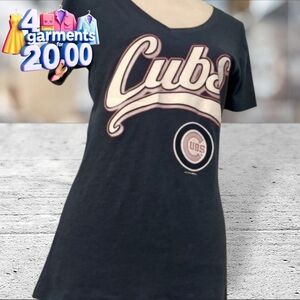 Chicago cubs tshirts blue with red and white writing size M